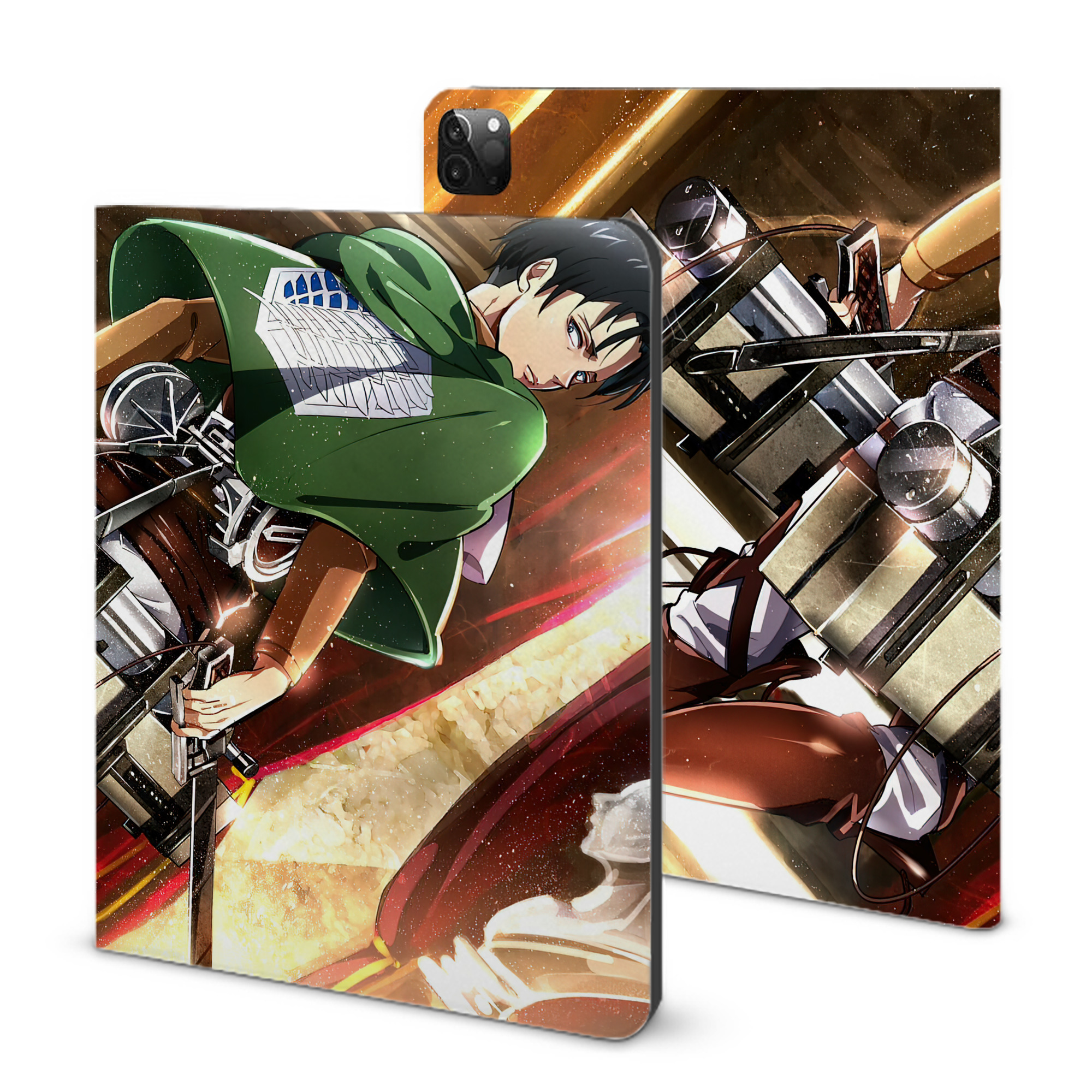 （画像用） 進撃の巨人 Attack on Titan IPadケース ペンホルダー付き ブックスタイルデザイン